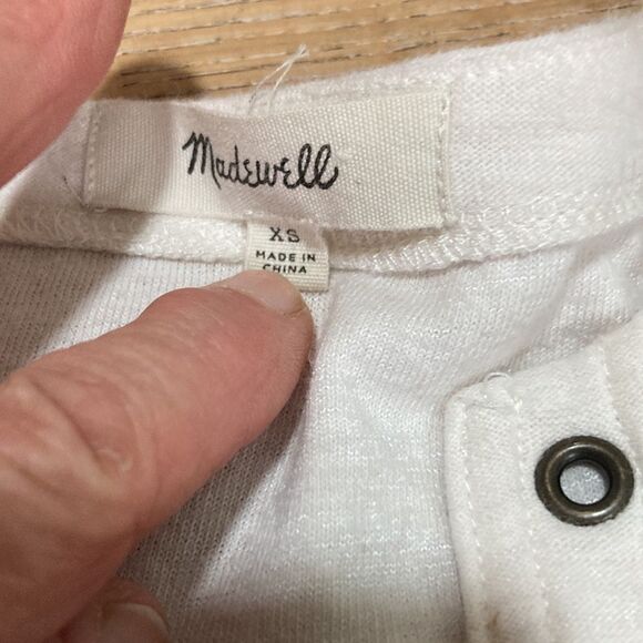 Madewell Libra lace up Tee shirt-oversized XS - Picture 7 of 7